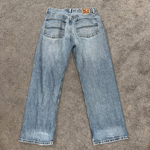 Ralph Lauren Mens Jeans 34x30 Blue Hayden Straight Medium Wash Jeans - GUC - Picture 4 of 12